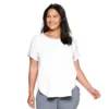Plus Size Sonoma Goods For Life® Supersoft Short Sleeve Top -Sonoma Goods For Life 4886368 White