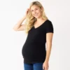 Maternity Sonoma Goods For Life® Essential V-Neck Tee -Sonoma Goods For Life 4980526 Black