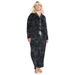 Plus Size Sonoma Goods For Life® Velour Pajama Shirt & Pajama Pants Set -Sonoma Goods For Life 5033014 ALT2