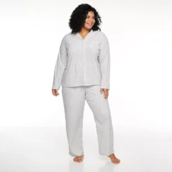 Plus Size Sonoma Goods For Life® Velour Pajama Shirt & Pajama Pants Set