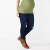Maternity Sonoma Goods For Life® Over-The-Belly Cropped Straight-Leg Jeans -Sonoma Goods For Life 5035940 Dark Wash