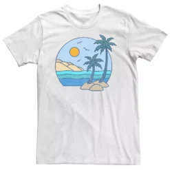 Men's Sonoma Goods For Life® Palm Tree Beach Pastel Sketch Tee