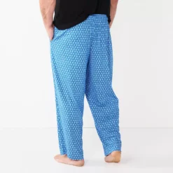 Big & Tall Sonoma Goods For Life® Seriously Soft Relaxed-Fit Sleep Pants -Sonoma Goods For Life 5241547 Blue Cube Geo ALT