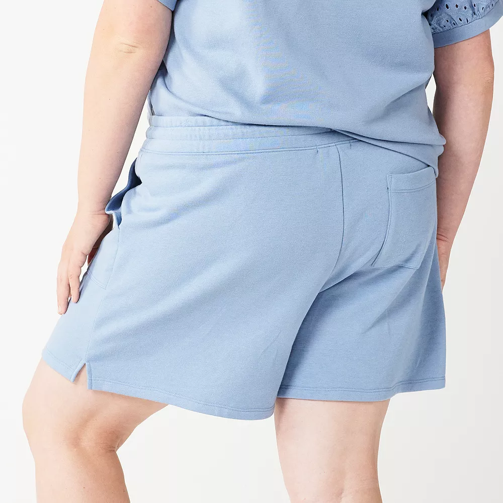 Plus Size Sonoma Goods For Life® French Terry Sweat Shorts 4 Plus Size Sonoma Goods For Life® French Terry Sweat Shorts - Image 2