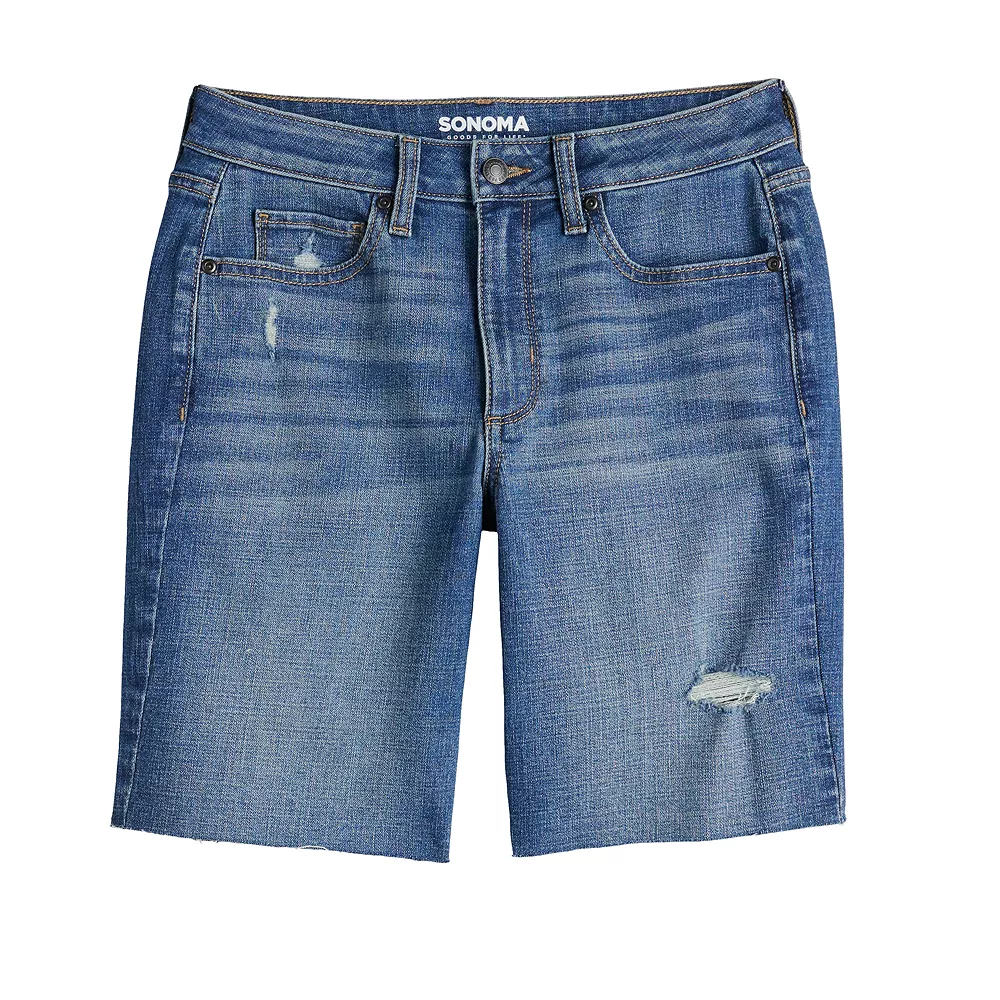 Women's Sonoma Goods For Life® High-Waist 9" Bermuda Jean Shorts 5 Women's Sonoma Goods For Life® High-Waist 9" Bermuda Jean Shorts - Image 3