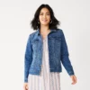 Petite Sonoma Goods For Life® Jean Jacket -Sonoma Goods For Life 5245182 Medium Wash