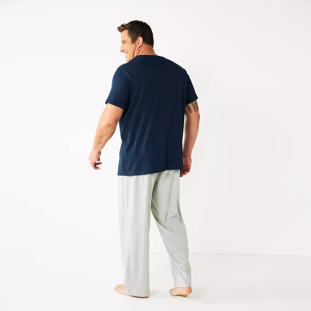 Big & Tall Sonoma Goods For Life® Crewneck Tee & Sleep Pants Set 4 Big & Tall Sonoma Goods For Life® Crewneck Tee & Sleep Pants Set - Image 2