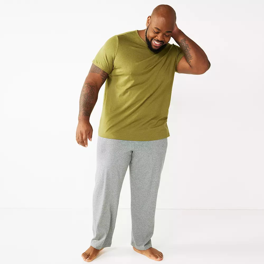 Big & Tall Sonoma Goods For Life® Crewneck Tee & Sleep Pants Set 3 Big & Tall Sonoma Goods For Life® Crewneck Tee & Sleep Pants Set