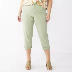 Plus Size Sonoma Goods For Life® Premium Rolled Girlfriend Jeans