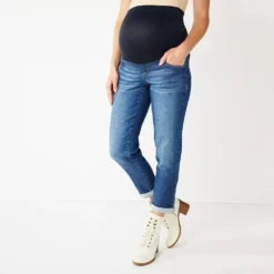 Maternity Sonoma Goods For Life® Over-the-Belly Girlfriend Crop Jeans -Sonoma Goods For Life 5355750 ALT2