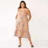 Plus Size Sonoma Goods For Life® Tiered Maxi Dress -Sonoma Goods For Life 5484502 Neutral Floral