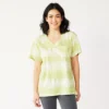 Women's Sonoma Goods For Life® Tunic Tee -Sonoma Goods For Life 5508079 Lime Tie Dye