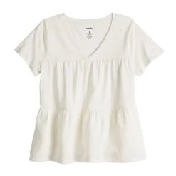 Women's Sonoma Goods For Life® Tiered V-Neck Top -Sonoma Goods For Life 5508144 ALT5