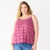 Plus Size Sonoma Goods For Life® Swing Tank -Sonoma Goods For Life 5514853 Mauve Geo