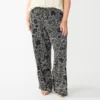 Plus Size Sonoma Goods For Life® Linen-Blend Wide-Leg Pants -Sonoma Goods For Life 5517827 Black Floral