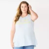 Plus Size Sonoma Goods For Life® Graphic Muscle Tank -Sonoma Goods For Life 5529302 Choose Happiness