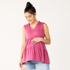 Maternity Sonoma Goods For Life® Tiered Ruffle Neck Top