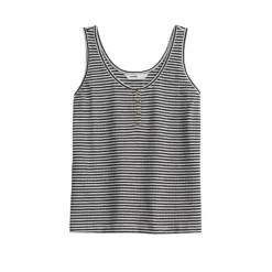 Women's Sonoma Goods For Life® Striped Henley Tank -Sonoma Goods For Life 5542172 ALT5