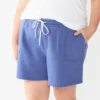 Plus Size Sonoma Goods For Life® Drawstring Fleece Shorts -Sonoma Goods For Life 5549511 Iris Bouquet