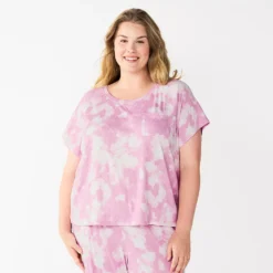 Plus Size Sonoma Goods For Life® Essential Short Sleeve Pajama Top