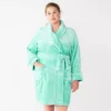 Plus Size Sonoma Goods For Life® Short Plush Robe -Sonoma Goods For Life 5574695 Aqua