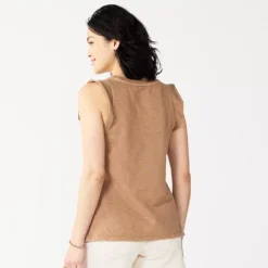 Women's Sonoma Goods For Life® French Terry Flutter-Sleeve Top -Sonoma Goods For Life 5576747 ALT