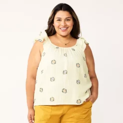Plus Size Sonoma Goods For Life® Ruffle Tank Top