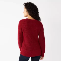 Women's Sonoma Goods For Life® Diamond Stitch Pullover Sweater -Sonoma Goods For Life 5579763 ALT