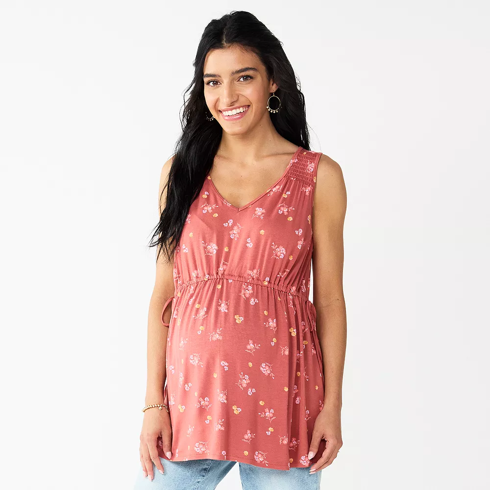Maternity Sonoma Goods For Life® Knot Side Babydoll Top 3 Maternity Sonoma Goods For Life® Knot Side Babydoll Top