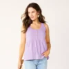 Women's Sonoma Goods For Life® Button Utility Tank 1 Women's Sonoma Goods For Life® Button Utility Tank -Sonoma Goods For Life 5583719 Light Purple