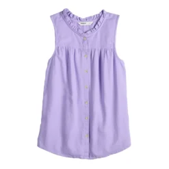 Women's Sonoma Goods For Life® Button-Front Ruffle Tank -Sonoma Goods For Life 5586080 ALT5