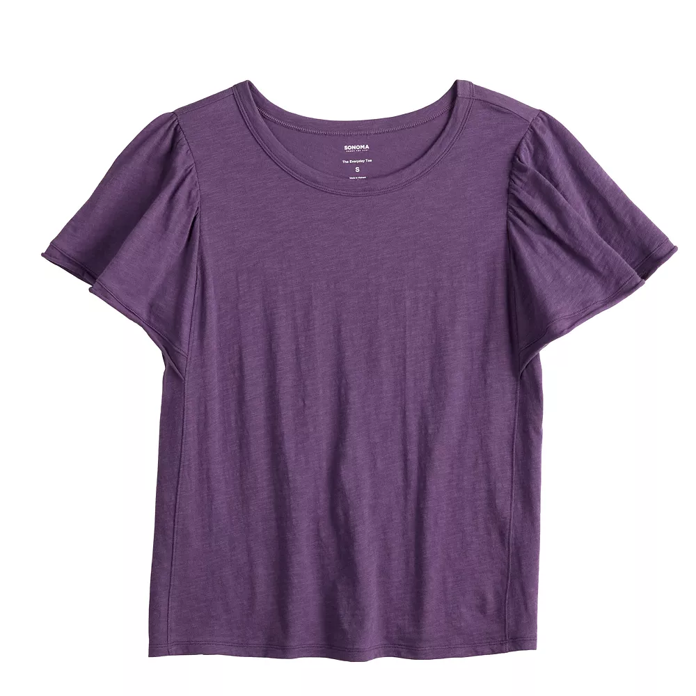 Women's Sonoma Goods For Life® Seamed Flutter Sleeve Top 5 Women's Sonoma Goods For Life® Seamed Flutter Sleeve Top - Image 3