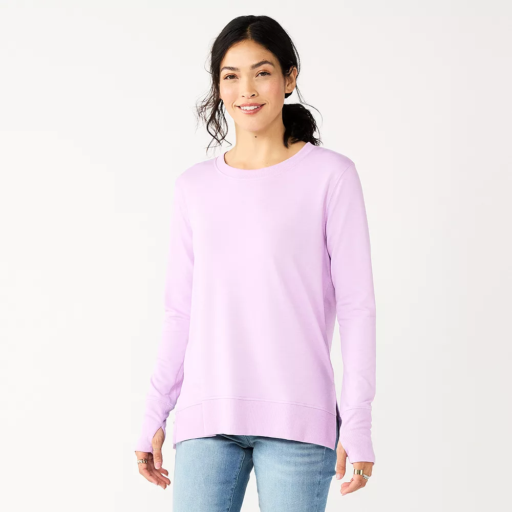 Women's Sonoma Goods For Life® Super Soft Solid Tunic Sweatshirt 3 Women's Sonoma Goods For Life® Super Soft Solid Tunic Sweatshirt
