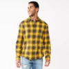 Men's Sonoma Goods For Life® Flannel Button-Down Shirt -Sonoma Goods For Life 5624605 Gold Black Plaid