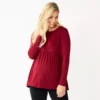 Maternity Sonoma Goods For Life® Long Sleeve Empire Waist Top -Sonoma Goods For Life 5635424 Maroon