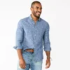 Men's Sonoma Goods For Life® Slim Perfect-Length Button-Down Shirt -Sonoma Goods For Life 5642086 Light Blue