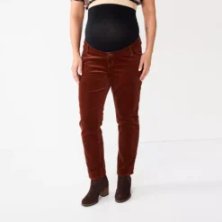 Maternity Sonoma Goods For Life® Belly Panel Corduroy Straight-Leg Ankle Pants -Sonoma Goods For Life 5665437 ALT2