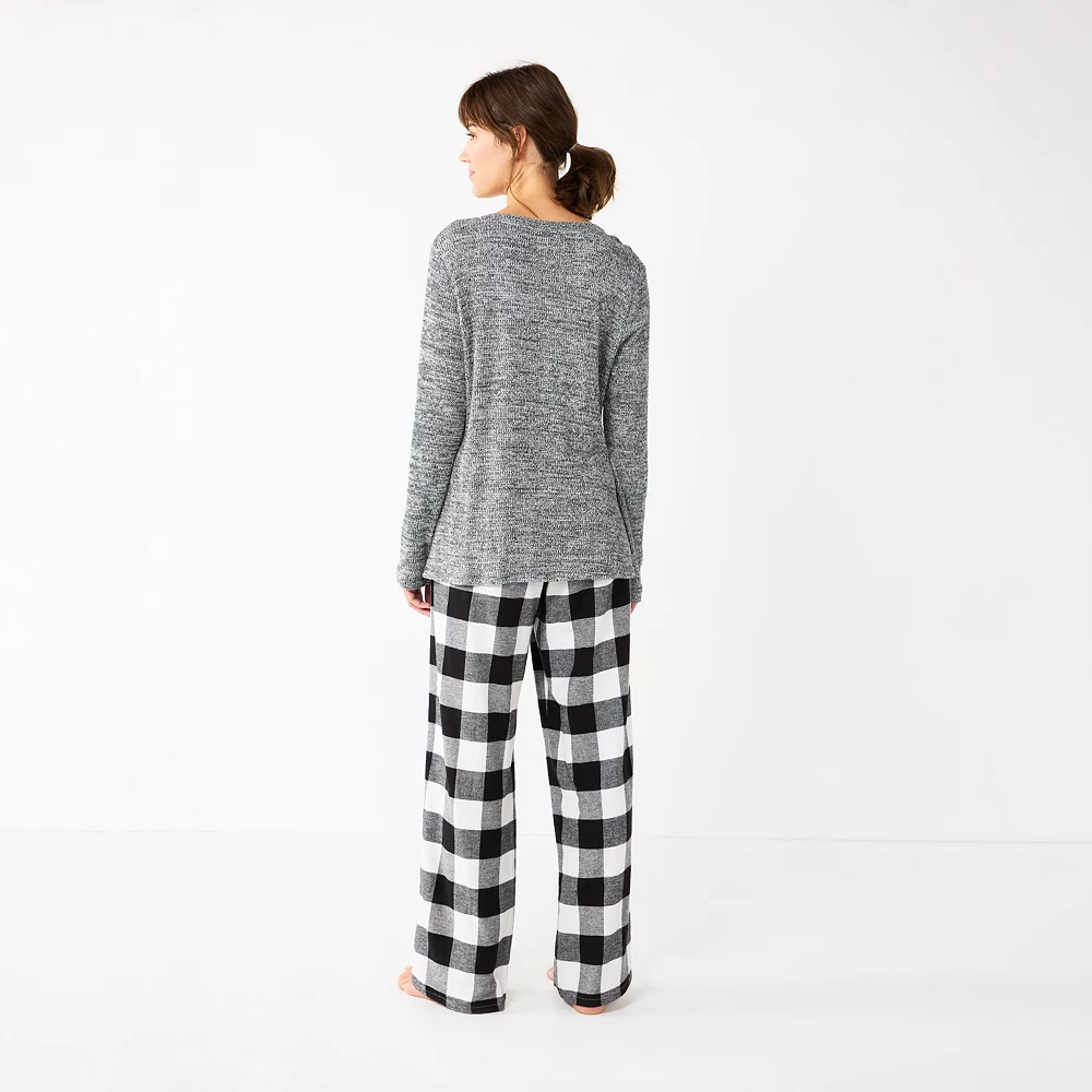Women's Sonoma Goods For Life® Flannel Pajama Pants & Pajama Top Sleep Set 4 Women's Sonoma Goods For Life® Flannel Pajama Pants & Pajama Top Sleep Set - Image 2