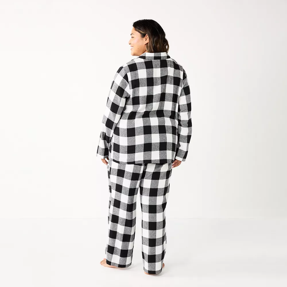 Plus Size Sonoma Goods For Life® Flannel Pajama Shirt & Pajama Pants Sleep Set 4 Plus Size Sonoma Goods For Life® Flannel Pajama Shirt & Pajama Pants Sleep Set - Image 2