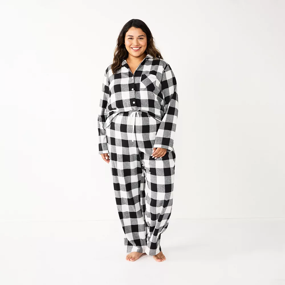 Plus Size Sonoma Goods For Life® Flannel Pajama Shirt & Pajama Pants Sleep Set 5 Plus Size Sonoma Goods For Life® Flannel Pajama Shirt & Pajama Pants Sleep Set - Image 3