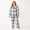 Plus Size Sonoma Goods For Life® Flannel Pajama Shirt & Pajama Pants Sleep Set 1 Plus Size Sonoma Goods For Life® Flannel Pajama Shirt & Pajama Pants Sleep Set -Sonoma Goods For Life 5677717 Ivory Festive Plaid