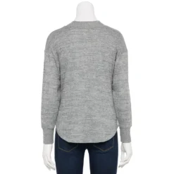 Petite Sonoma Goods For Life® Mockneck Waffle Top -Sonoma Goods For Life 5686604 ALT