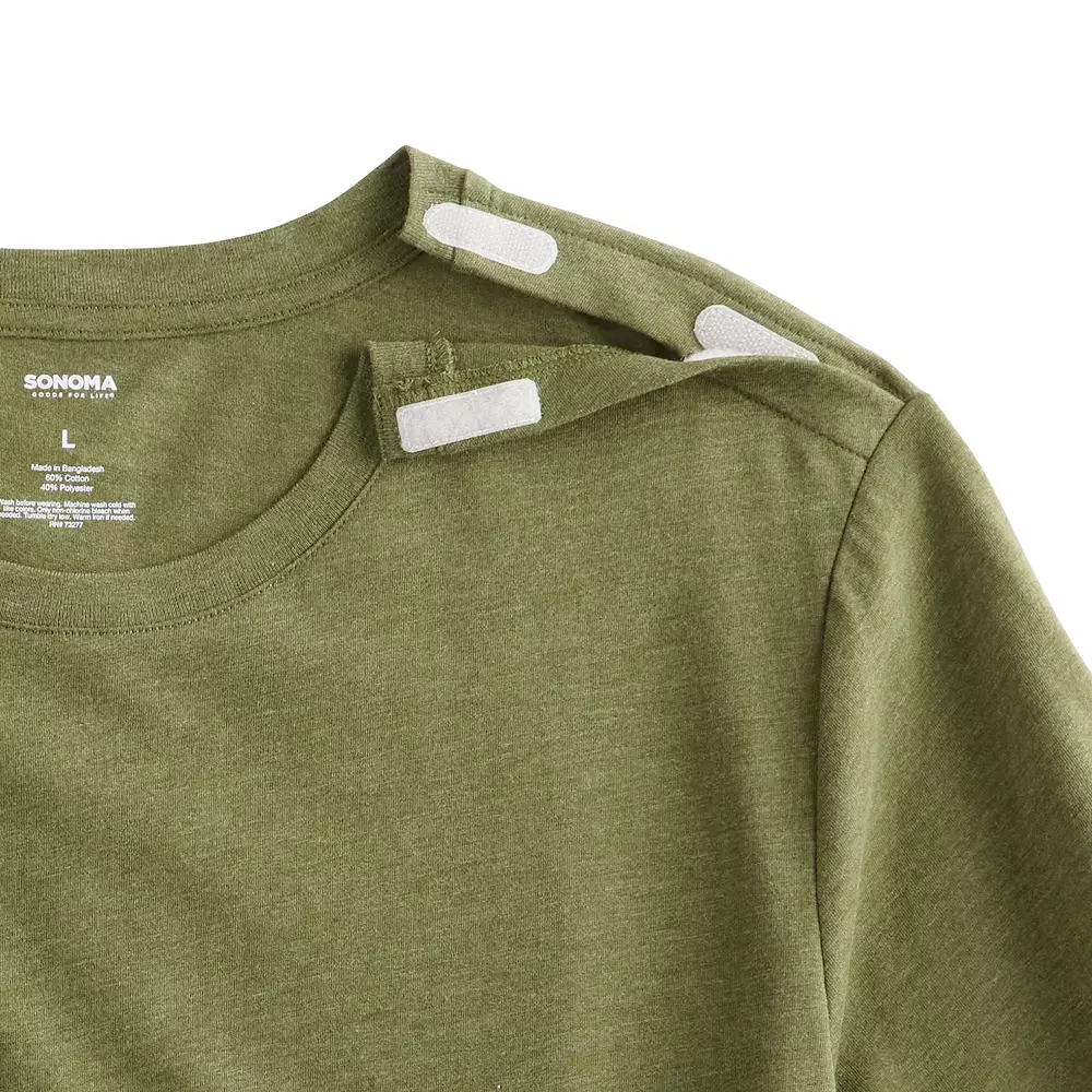 Men's Sonoma Goods For Life® Adaptive & Easy Dressing Crew Tee 4 Men's Sonoma Goods For Life® Adaptive & Easy Dressing Crew Tee - Image 2