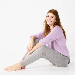 Women's Sonoma Goods For Life® Soft Knit Banded Bottom Pajama Pants -Sonoma Goods For Life 5724864 ALT2