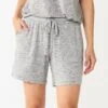 Women's Sonoma Goods For Life® Essential Bermuda Pajama Shorts -Sonoma Goods For Life 5727035 Dark Silver Heather