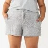 Plus Size Sonoma Goods For Life® Essential Pajama Shorts -Sonoma Goods For Life 5727046 Dark Silver Heather