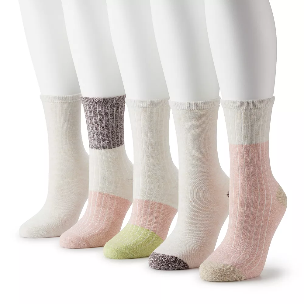 Sonoma Goods For Life® 5 Pack Colorblocks Crew Socks 3 Sonoma Goods For Life® 5 Pack Colorblocks Crew Socks