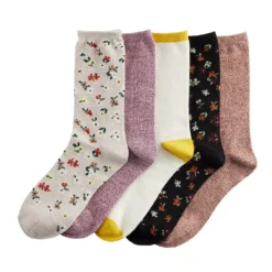 Sonoma Goods For Life® 5 Pack Floral Crew Socks -Sonoma Goods For Life 5743834 ALT