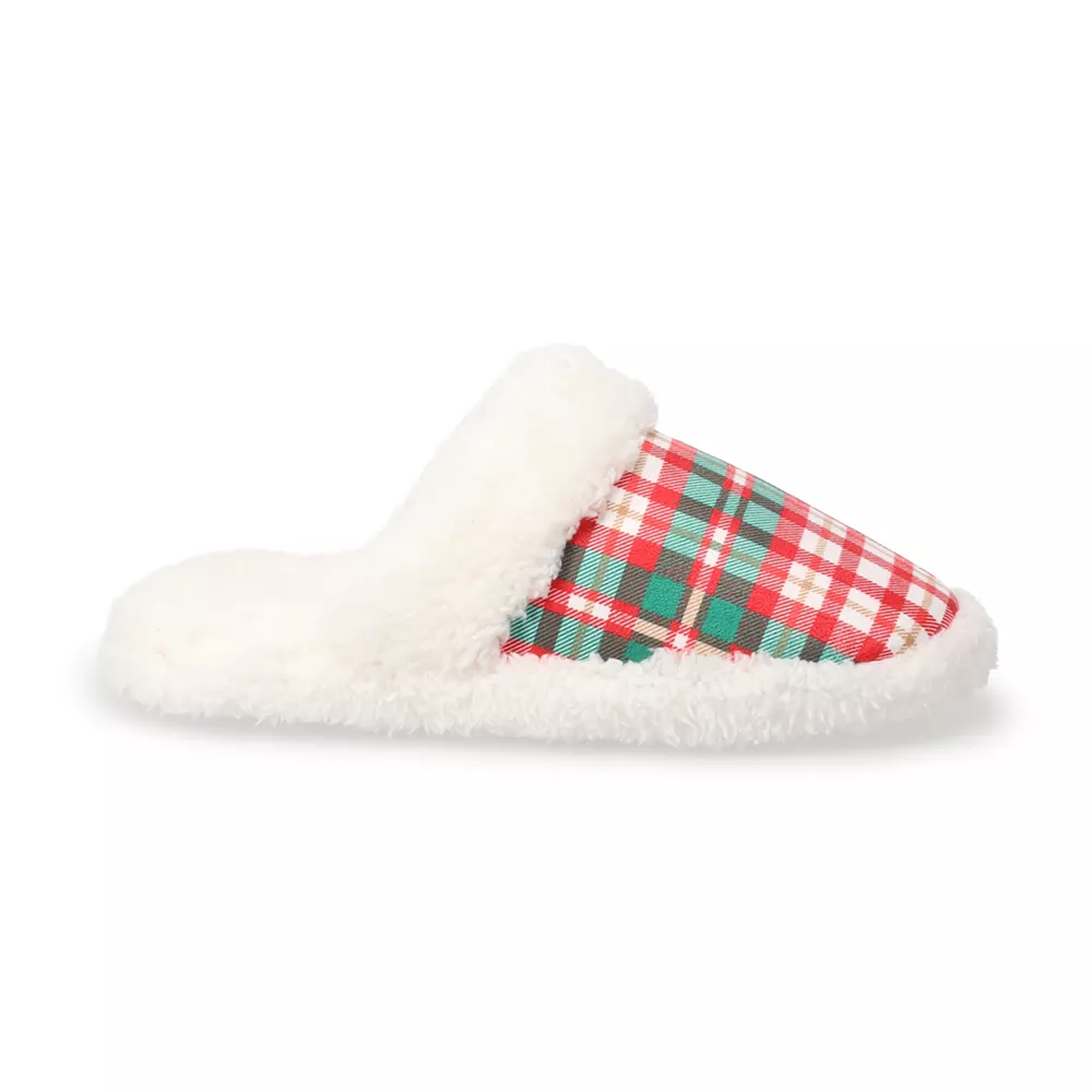 Sonoma Goods For Life Women's Jammies For Your Families® Plaid Scruff Slippers 4 Sonoma Goods For Life Women's Jammies For Your Families® Plaid Scruff Slippers - Image 2