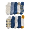 Sonoma Goods For Life® 10 Pack Check Pattern No Show Socks -Sonoma Goods For Life 5744058 Punchy Plaid